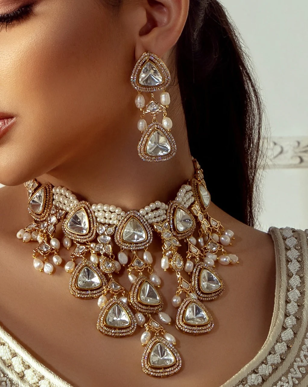 Traditional polki jewellery craftsmanship
